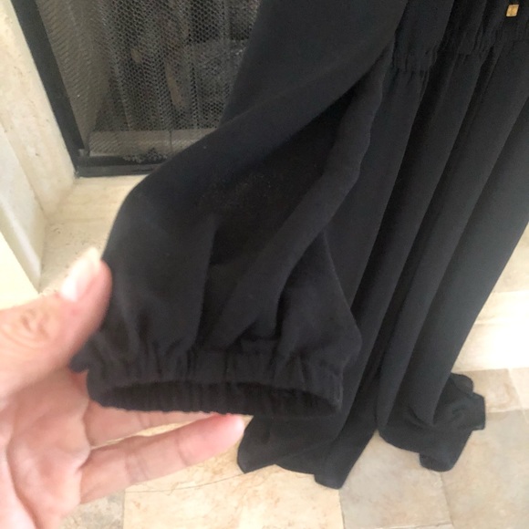 🖤MICHAEL KORS Elegant Long Slv Cold Shouldr Full-Length Flare Leg Pant Jumpsuit - Picture 9 of 13